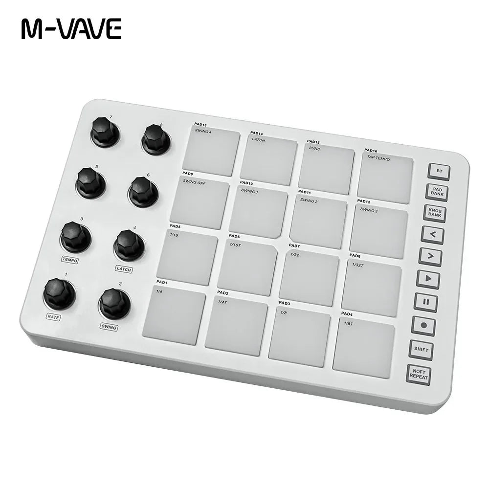 M-VAVE SMC-PAD LaunchPad USB-C Wireless MIDI Controller