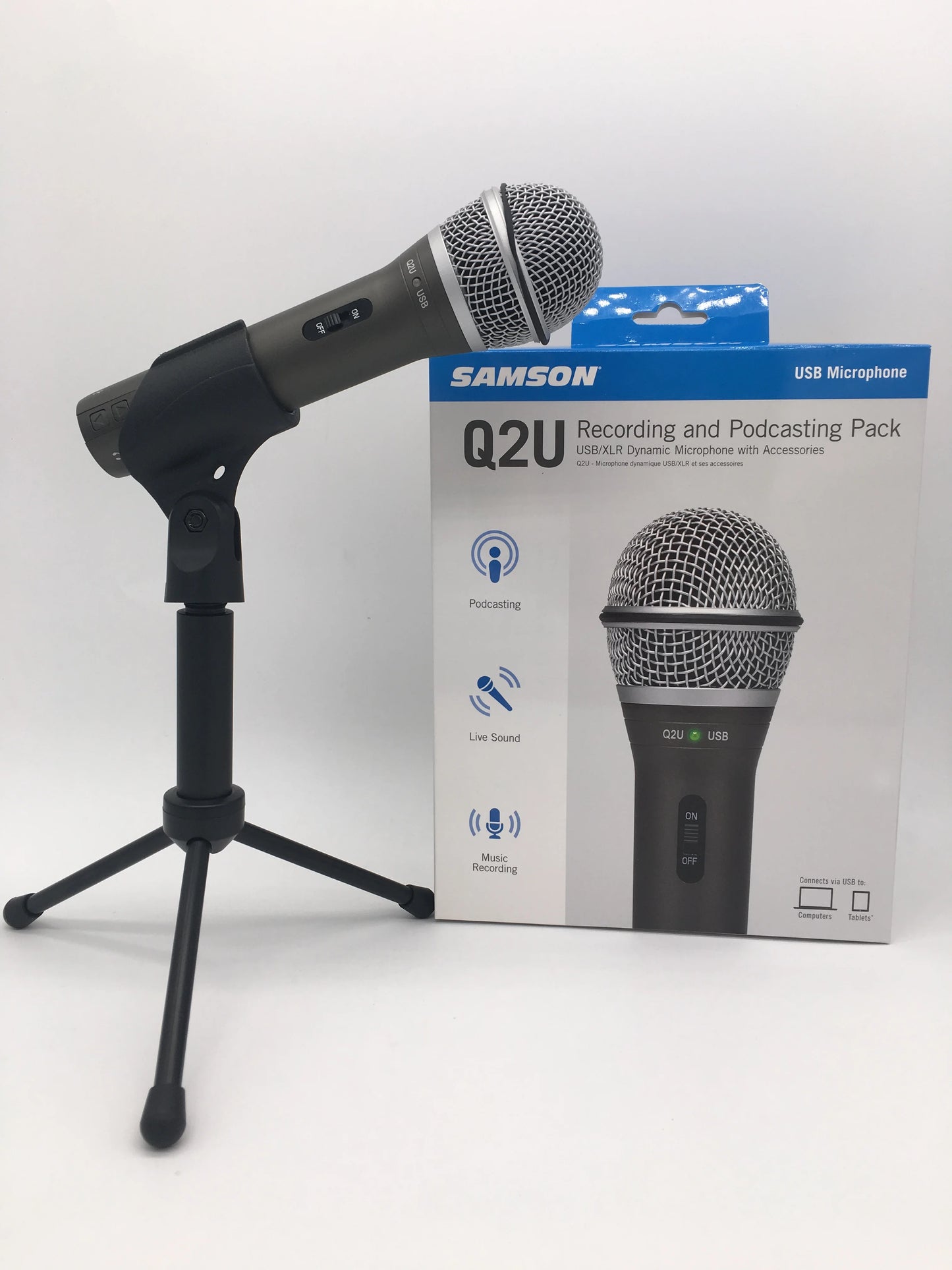 Original Samson Q2U Handheld Dynamic USB Microphone