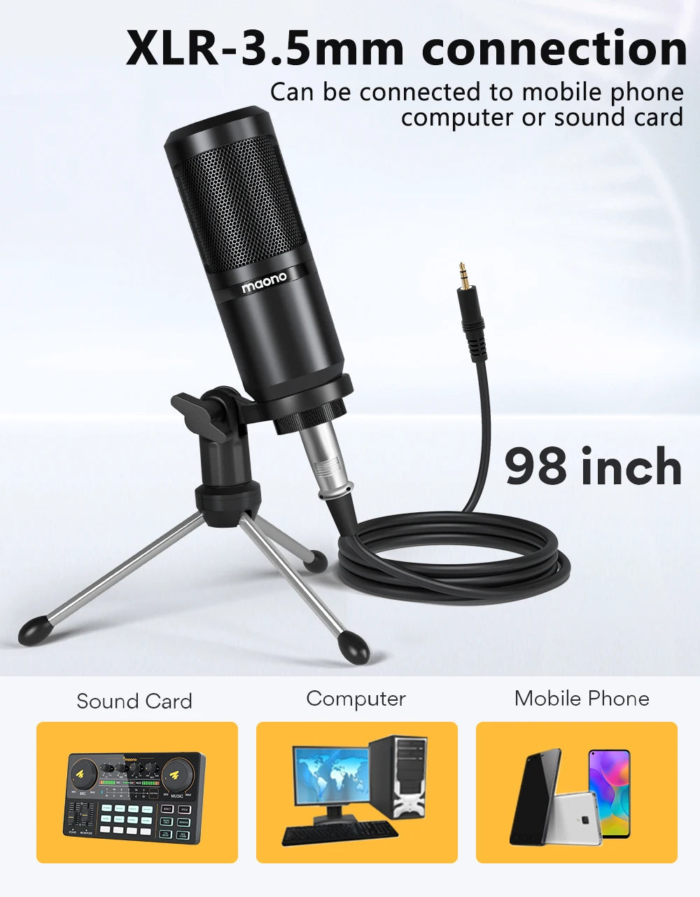 Maono PM360TR Condenser Microphone Podcast 3.5mm