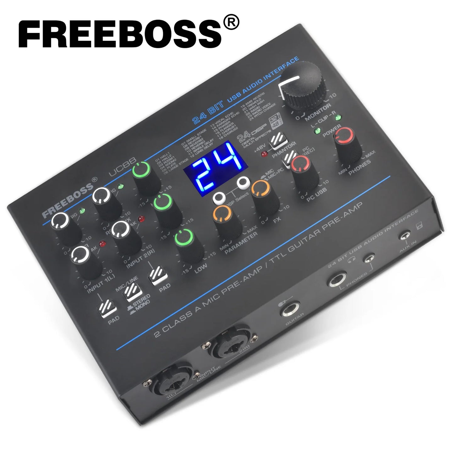 Freeboss 24 Digital Effect External Sound Card