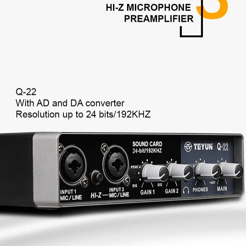 TEYUN Q-24 Q-22 Q-12 Professional Sound Card