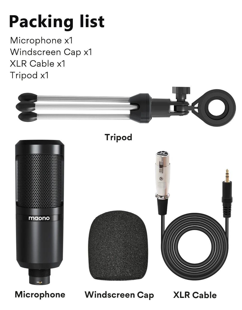 Maono PM360TR Condenser Microphone Podcast 3.5mm