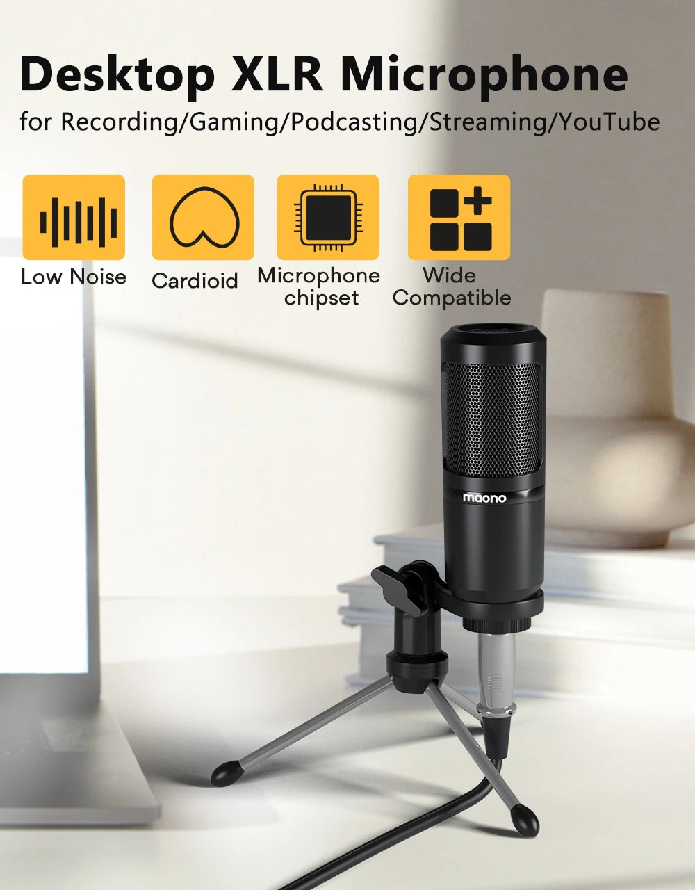 Maono PM360TR Condenser Microphone Podcast 3.5mm